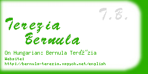 terezia bernula business card